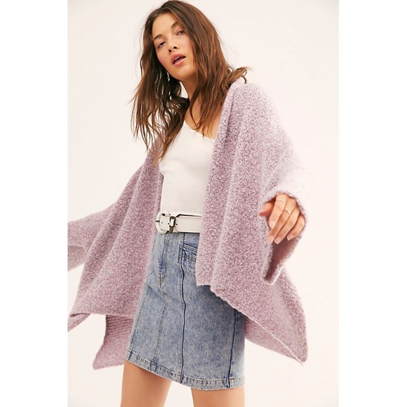 FREE PEOPLE BFF Cardigan NWT Size XS Soft Purple - Picture 3 of 5